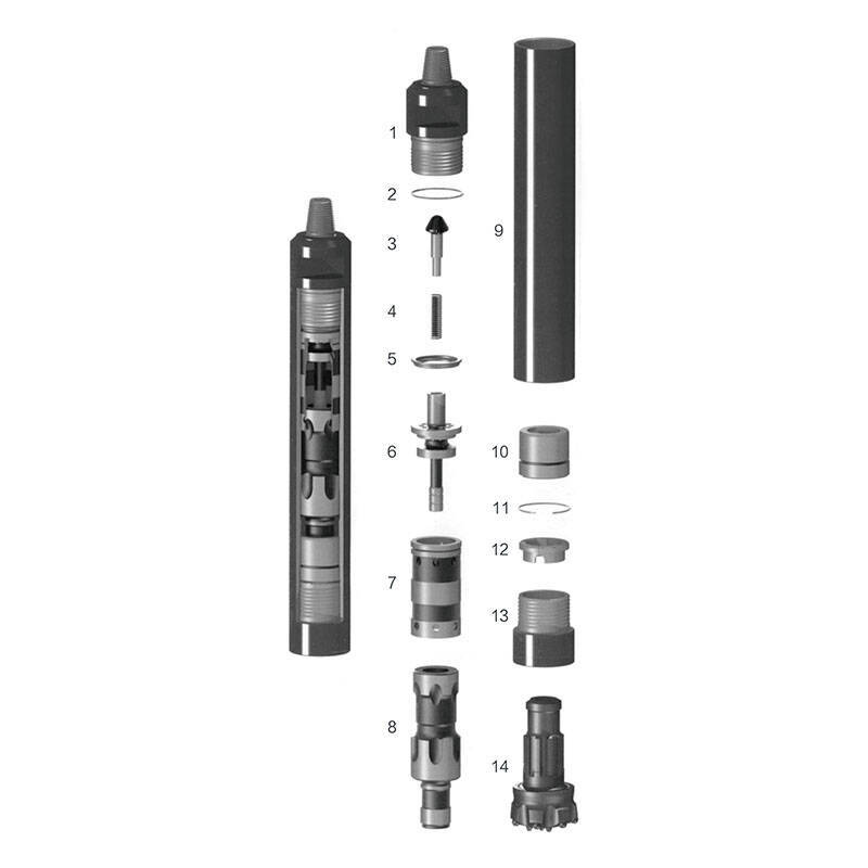 High Air Pressure DTH Hammer For Quarry Mining Rock Drilling